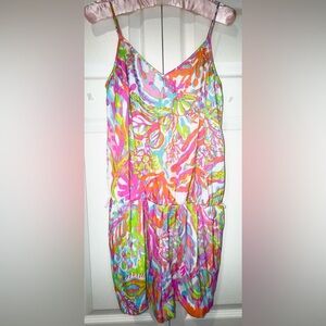 Lilly Pulitzer Fanning Romper Jam Out Print (No Belt) size Small